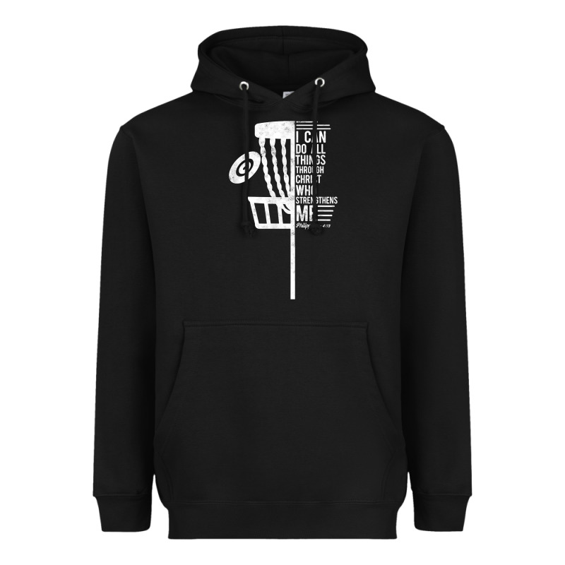 Christian Disc Golf I Can Do All Things Philippians 4 13 T Shirt Heavyweight Hoodie by linhVisuals | Teevron