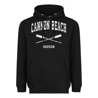 Black cannon beach oregon vintage nautical crossed oars t shirt Heavyweight Hoodie - linhVisuals