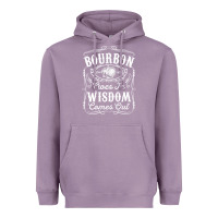 Lavender bourbon goes in wisdom comes out funny whiskey lover gift premium t sh Heavyweight Hoodie - linhVisuals