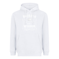 White bourbon goes in wisdom comes out funny whiskey lover gift premium t sh Heavyweight Hoodie - linhVisuals
