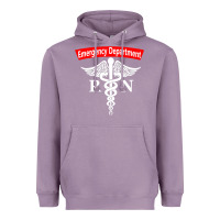 Lavender emergency department nursing er registered nurse rn caduceus raglan ba Heavyweight Hoodie - linhVisuals