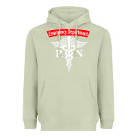 Matcha emergency department nursing er registered nurse rn caduceus raglan ba Heavyweight Hoodie - linhVisuals