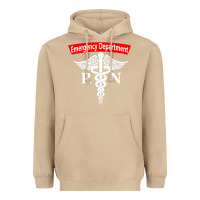Mushroom emergency department nursing er registered nurse rn caduceus raglan ba Heavyweight Hoodie - linhVisuals