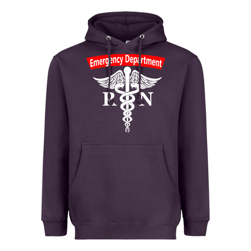 Emergency Department Nursing Er Registered Nurse Rn Caduceus Raglan Ba Heavyweight Hoodie by linhVisuals | Teevron