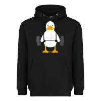 Black duck deadlift design   weight lifting gym workout tank top Heavyweight Hoodie - linhVisuals