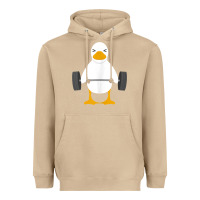 Mushroom duck deadlift design   weight lifting gym workout tank top Heavyweight Hoodie - linhVisuals