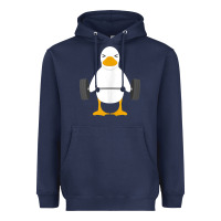 Navy duck deadlift design   weight lifting gym workout tank top Heavyweight Hoodie - linhVisuals