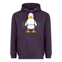 Plum duck deadlift design   weight lifting gym workout tank top Heavyweight Hoodie - linhVisuals