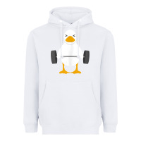 White duck deadlift design   weight lifting gym workout tank top Heavyweight Hoodie - linhVisuals