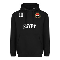 Black egypt team sports number 10 soccer egyptian flag t shirt Heavyweight Hoodie - linhVisuals