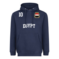 Navy egypt team sports number 10 soccer egyptian flag t shirt Heavyweight Hoodie - linhVisuals