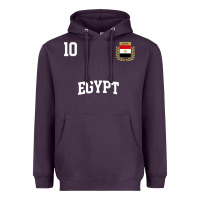 Plum egypt team sports number 10 soccer egyptian flag t shirt Heavyweight Hoodie - linhVisuals