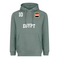 Sage egypt team sports number 10 soccer egyptian flag t shirt Heavyweight Hoodie - linhVisuals