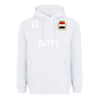 White egypt team sports number 10 soccer egyptian flag t shirt Heavyweight Hoodie - linhVisuals