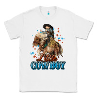 White Little Cowboy Midilli Horse kid boy Classic Tee - HowdyJamesFarm