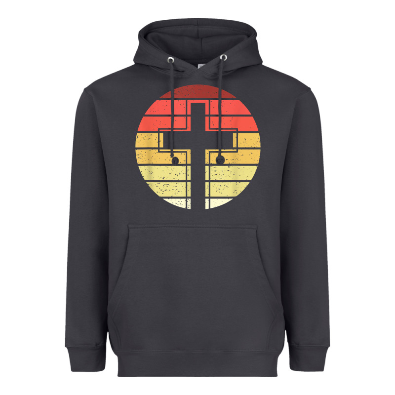 Jesus Cross Retro Style Vintage T Shirt Heavyweight Hoodie by linhVisuals | Teevron