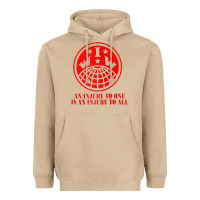 Mushroom iww injury one is injury to all front and back red zip hoodie Heavyweight Hoodie - linhVisuals