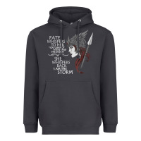 Smoke fate whispers to her you cannot withstand the storm t shirt Heavyweight Hoodie - linhVisuals