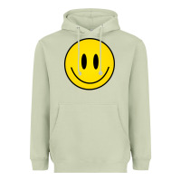 Matcha retro happy vibe smiley face happy face graphic sweatshirt Heavyweight Hoodie - linhVisuals