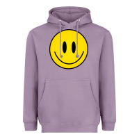 Lavender retro happy vibe smiley face happy face graphic sweatshirt Heavyweight Hoodie - linhVisuals