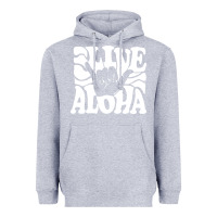 Heather Grey vintage live aloha state hawaiian islands shaka hawaii maui pullover h Heavyweight Hoodie - linhVisuals