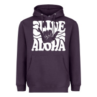 Plum vintage live aloha state hawaiian islands shaka hawaii maui pullover h Heavyweight Hoodie - linhVisuals