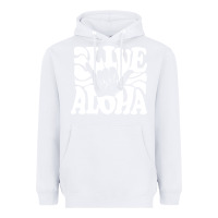 White vintage live aloha state hawaiian islands shaka hawaii maui pullover h Heavyweight Hoodie - linhVisuals