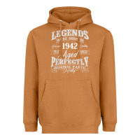 Meerkat legends were born in 1942 year of birth birthday t shirt Heavyweight Hoodie - linhVisuals
