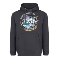 Smoke funny women want me, fish fishing fear t shirt Heavyweight Hoodie - linhVisuals
