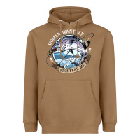Toasted Coconut funny women want me, fish fishing fear t shirt Heavyweight Hoodie - linhVisuals