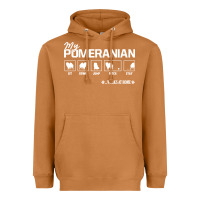 Meerkat dog pomeranian cute dog puppy pet black paw Heavyweight Hoodie - linhVisuals
