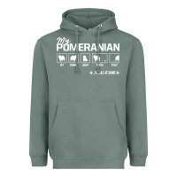 Sage dog pomeranian cute dog puppy pet black paw Heavyweight Hoodie - linhVisuals