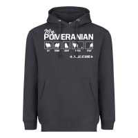 Smoke dog pomeranian cute dog puppy pet black paw Heavyweight Hoodie - linhVisuals