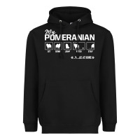 Dog Pomeranian Cute Dog Puppy Pet Black Paw Heavyweight Hoodie | Teevron