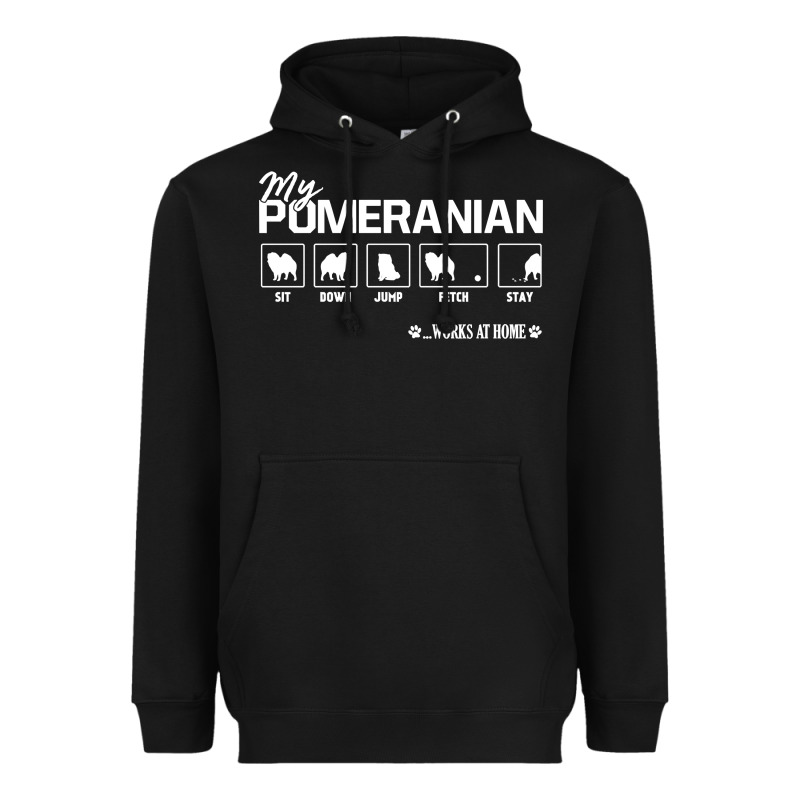 Dog Pomeranian Cute Dog Puppy Pet Black Paw Heavyweight Hoodie by linhVisuals | Teevron