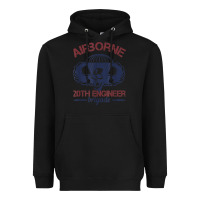 Black the engineers of 20th brigade t shirt Heavyweight Hoodie - linhVisuals
