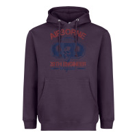 Plum the engineers of 20th brigade t shirt Heavyweight Hoodie - linhVisuals