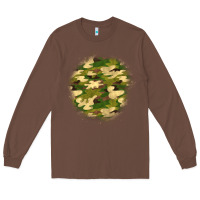 Chestnut camouflage patch 2 Long Sleeve Tee - BundleAndBundleShop