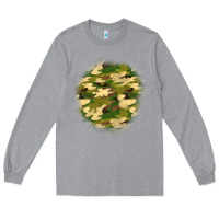 Heather Grey camouflage patch 2 Long Sleeve Tee - BundleAndBundleShop