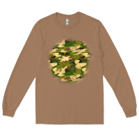 Toasted Coconut camouflage patch 2 Long Sleeve Tee - BundleAndBundleShop
