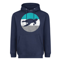 Navy sea turtle retro gift for men or boys t shirt Heavyweight Hoodie - linhVisuals