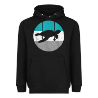 Black sea turtle retro gift for men or boys t shirt Heavyweight Hoodie - linhVisuals