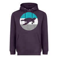Plum sea turtle retro gift for men or boys t shirt Heavyweight Hoodie - linhVisuals