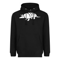 Black armadillo Heavyweight Hoodie - linhVisuals