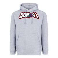 Heather Grey Artwork SUM41 Heavyweight Hoodie - linhVisuals