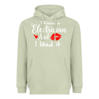 Matcha i kissed an electrician and i liked it for girlfriend wife pullover ho Heavyweight Hoodie - linhVisuals