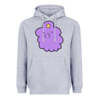 Heather Grey lumpy space  adventure time Heavyweight Hoodie - linhVisuals