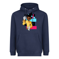 Navy powerline   black lives matter   powerline goofy movie Heavyweight Hoodie - linhVisuals