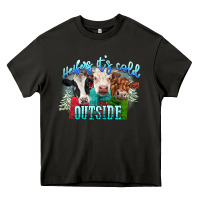 Asphalt heifers its cold outside Heavy Core Tee - CowGirlArtShop