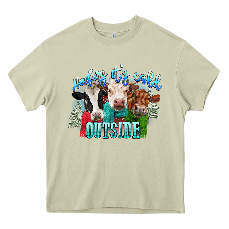 Heifers Its Cold Outside Heavy Core Tee by CowGirlArtShop | Teevron